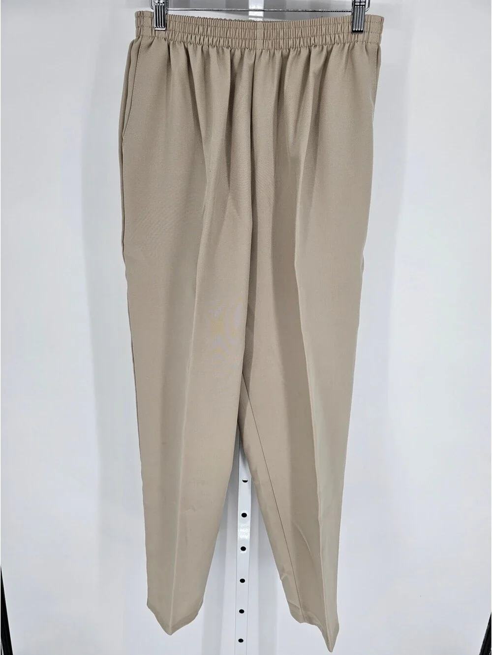 Vintage 1990s Sheridan Square Womens Sz 12 Pull On Dress Pants Solid beige
